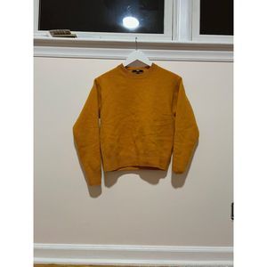 Uniqlo Orange Size XS Lambswool Cropped Sweater